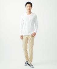 MKLAC11110 MK MICHEL KLEIN HOMME(MKミッシェルクランオム) 【残りわずか/在庫限り】ストレッチコールパンツ アイボリー