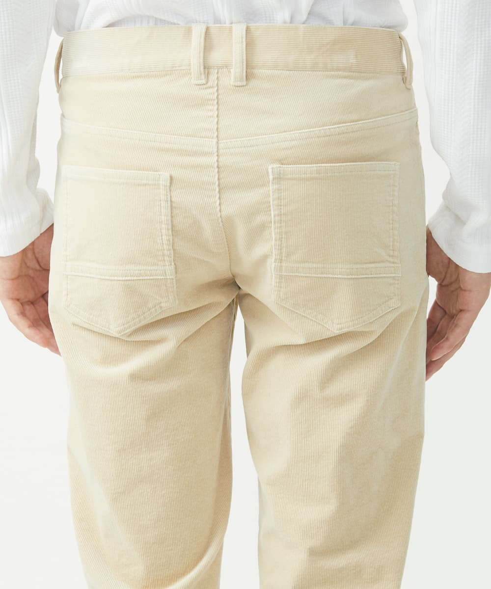 MKLAC11110 MK MICHEL KLEIN HOMME(MKミッシェルクランオム) 【残りわずか/在庫限り】ストレッチコールパンツ アイボリー