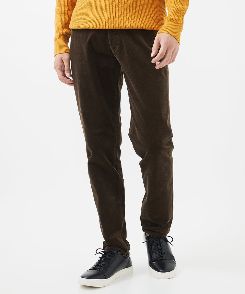 MKLAC11110 MK MICHEL KLEIN HOMME(MKミッシェルクランオム) 【残りわずか/在庫限り】ストレッチコールパンツ ブラウン