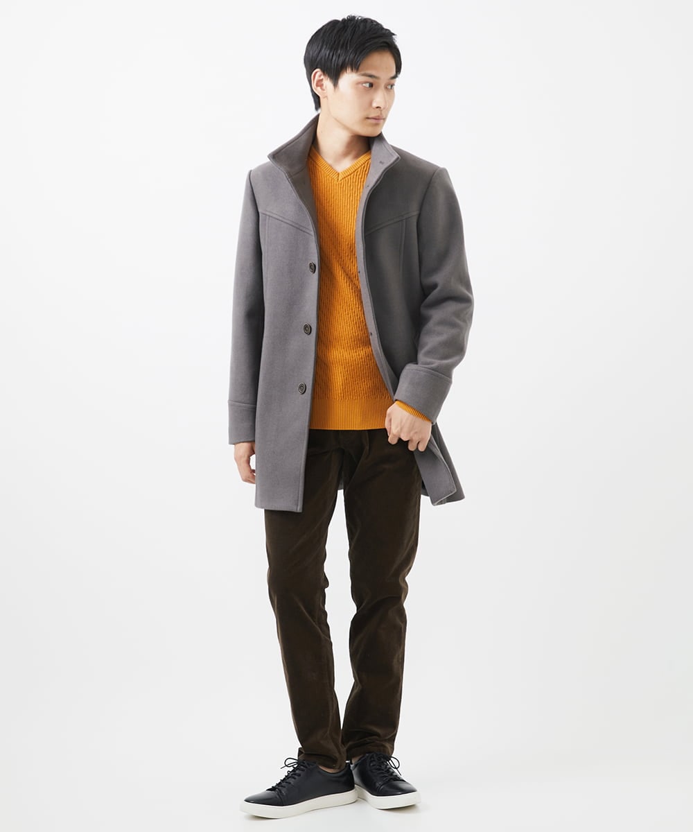 MKLAC11110 MK MICHEL KLEIN HOMME(MKミッシェルクランオム) 【残りわずか/在庫限り】ストレッチコールパンツ ブラウン