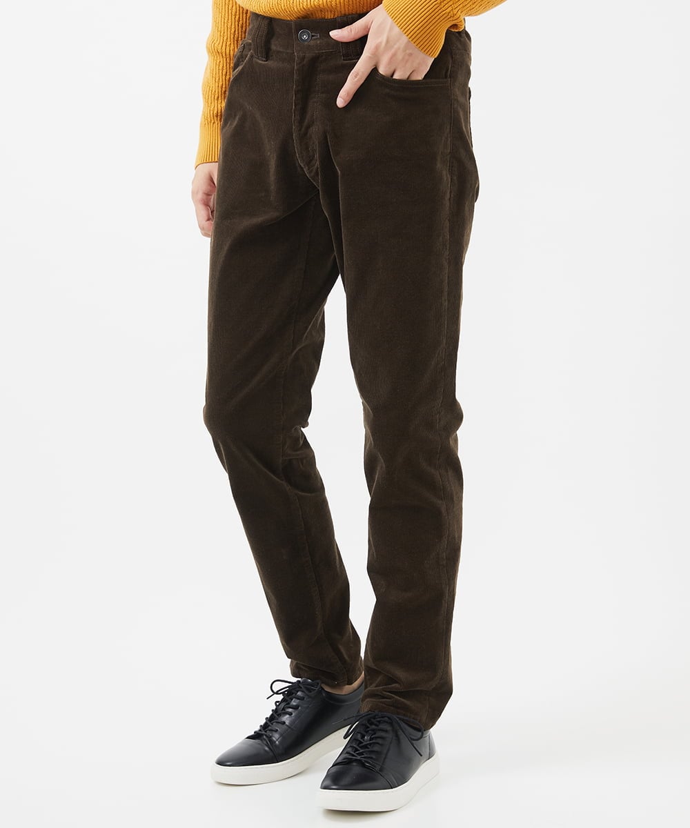 MKLAC11110 MK MICHEL KLEIN HOMME(MKミッシェルクランオム) 【残りわずか/在庫限り】ストレッチコールパンツ ブラウン