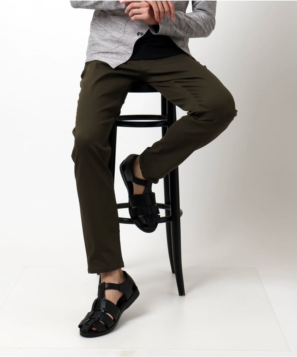MKLAF03090 MK MICHEL KLEIN HOMME(MKミッシェルクランオム) 【5サイズ展開／強伸縮／超軽量】GUM（ガム）ストレッチパンツ カーキ