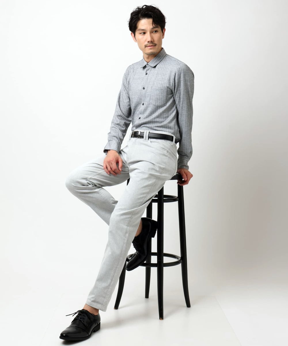 MKLAF03090 MK MICHEL KLEIN HOMME(MKミッシェルクランオム) 【5サイズ展開／強伸縮／超軽量】GUM（ガム）ストレッチパンツ ホワイト