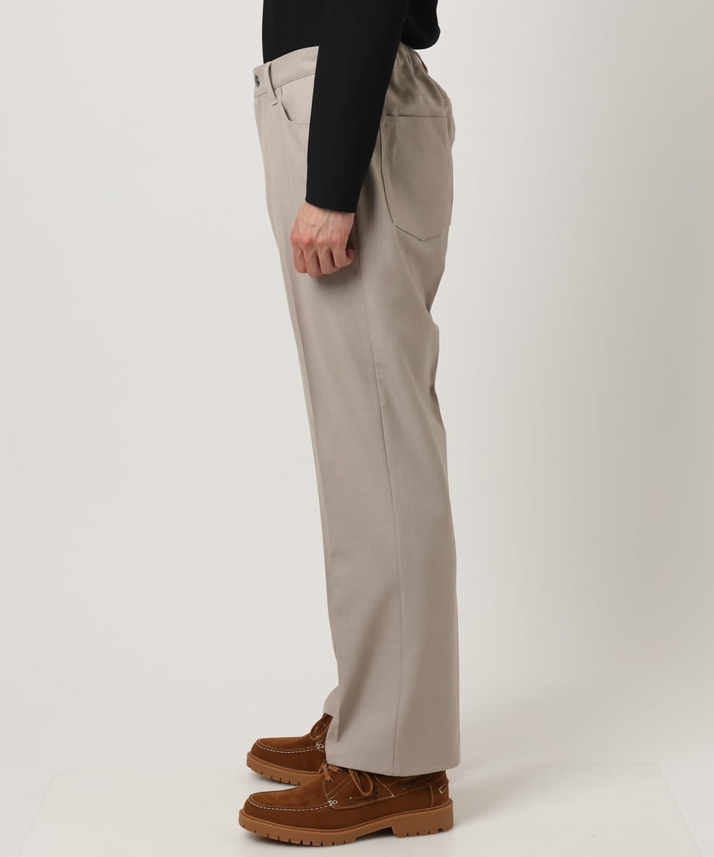 MKLAF14120 MK MICHEL KLEIN HOMME(MKミッシェルクランオム) 【オンオフ兼用】ストレッチワイドスラックス アイボリー