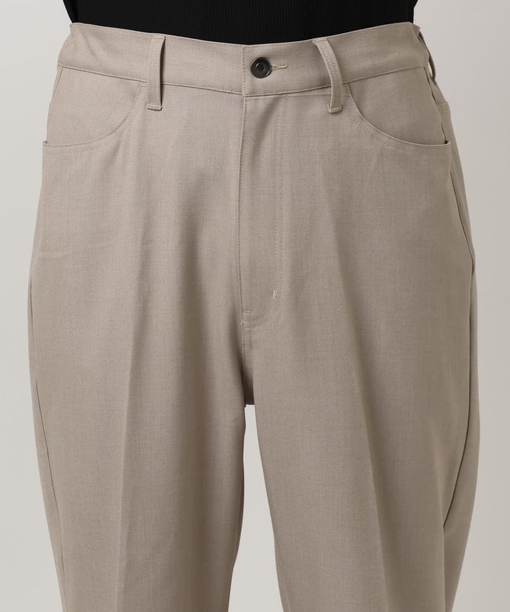 MKLAF14120 MK MICHEL KLEIN HOMME(MKミッシェルクランオム) 【オンオフ兼用】ストレッチワイドスラックス アイボリー