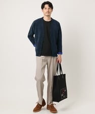 MKLAF14120 MK MICHEL KLEIN HOMME(MKミッシェルクランオム) 【オンオフ兼用】ストレッチワイドスラックス アイボリー