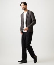 MKLAF14120 MK MICHEL KLEIN HOMME(MKミッシェルクランオム) 【オンオフ兼用】ストレッチワイドスラックス ブラック