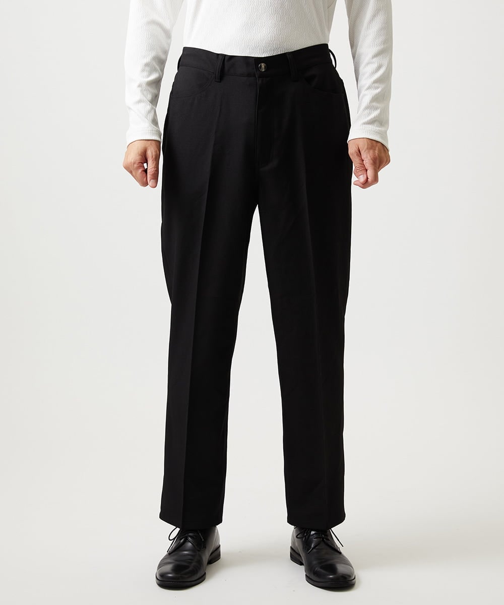 MKLAF14120 MK MICHEL KLEIN HOMME(MKミッシェルクランオム) 【オンオフ兼用】ストレッチワイドスラックス ブラック