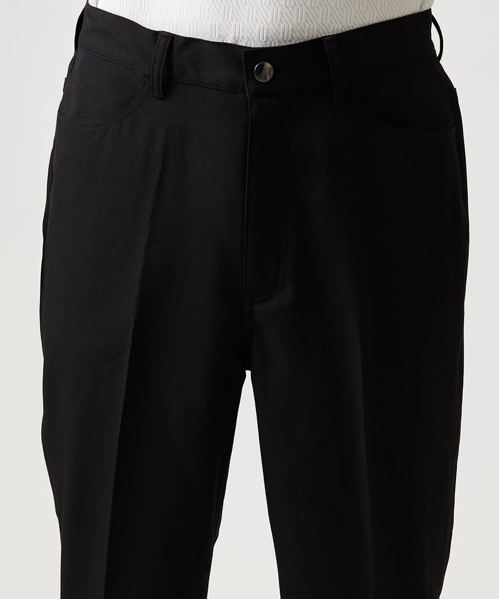 MKLAF14120 MK MICHEL KLEIN HOMME(MKミッシェルクランオム) 【オンオフ兼用】ストレッチワイドスラックス ブラック