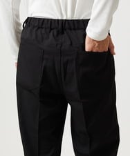 MKLAF14120 MK MICHEL KLEIN HOMME(MKミッシェルクランオム) 【オンオフ兼用】ストレッチワイドスラックス ブラック