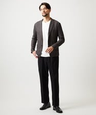 MKLAF14120 MK MICHEL KLEIN HOMME(MKミッシェルクランオム) 【オンオフ兼用】ストレッチワイドスラックス ブラック