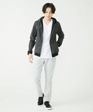 MKLAV57120 MK MICHEL KLEIN HOMME(MKミッシェルクランオム) NEWベーシックパンツ / MAGICストレッチヘリンボーン ライトグレー(91)