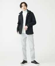 MKLAV57120 MK MICHEL KLEIN HOMME(MKミッシェルクランオム) NEWベーシックパンツ / MAGICストレッチヘリンボーン ライトグレー(91)