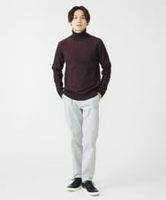 MKLAV57120 MK MICHEL KLEIN HOMME(MKミッシェルクランオム) NEWベーシックパンツ / MAGICストレッチヘリンボーン ライトグレー(91)