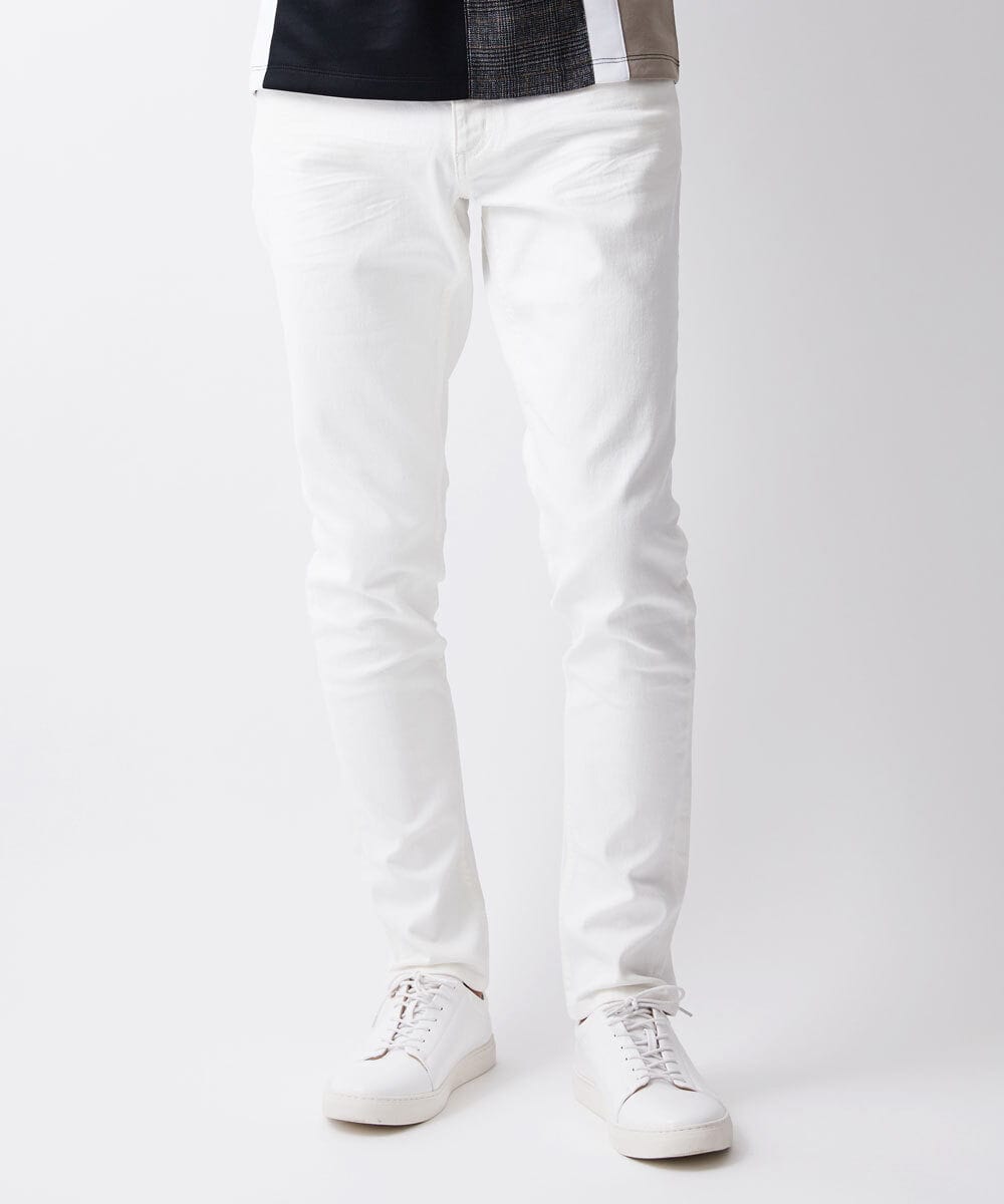 MKLAX16130 MK MICHEL KLEIN HOMME(MKミッシェルクランオム) ホワイトストレッチデニム ホワイト(90)