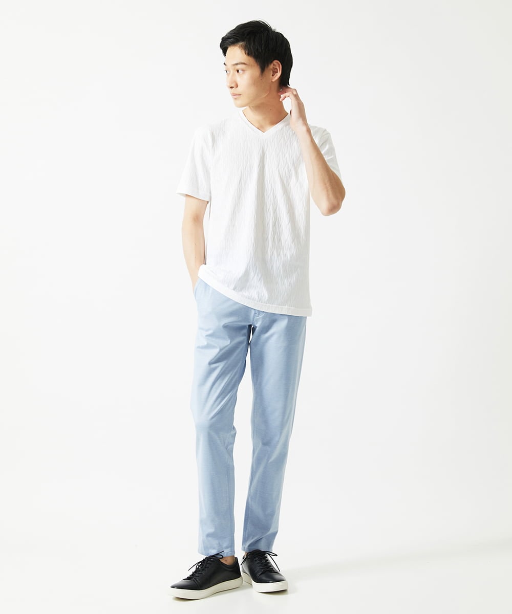 MKLGA51150 MK MICHEL KLEIN HOMME(MKミッシェルクランオム) 【４サイズ／洗える／日本製生地】シルキーモクロディスラックス ブルー