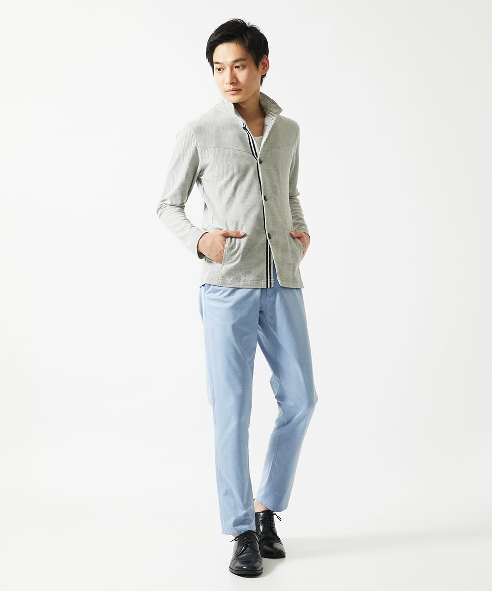 MKLGA51150 MK MICHEL KLEIN HOMME(MKミッシェルクランオム) 【４サイズ／洗える／日本製生地】シルキーモクロディスラックス ブルー