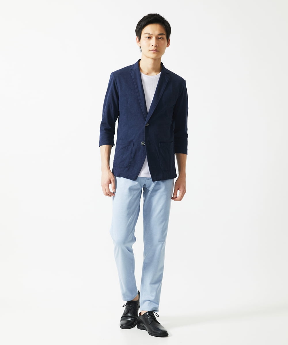 MKLGA51150 MK MICHEL KLEIN HOMME(MKミッシェルクランオム) 【４サイズ／洗える／日本製生地】シルキーモクロディスラックス ブルー