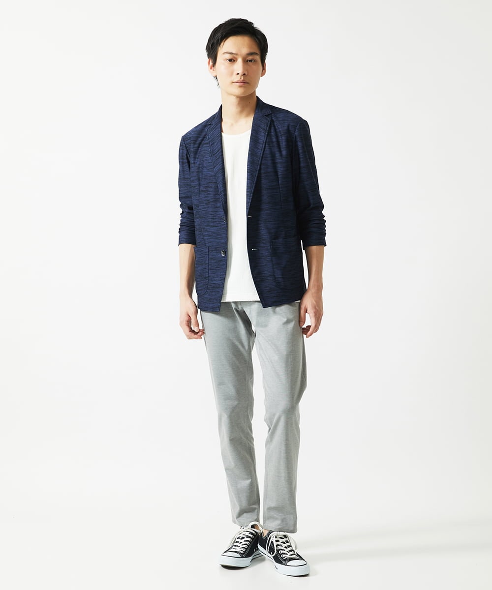 MKLGA51150 MK MICHEL KLEIN HOMME(MKミッシェルクランオム) 【４サイズ／洗える／日本製生地】シルキーモクロディスラックス グレー
