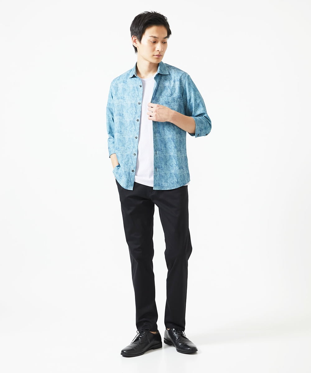 MKLGA51150 MK MICHEL KLEIN HOMME(MKミッシェルクランオム) 【４サイズ／洗える／日本製生地】シルキーモクロディスラックス ブラック