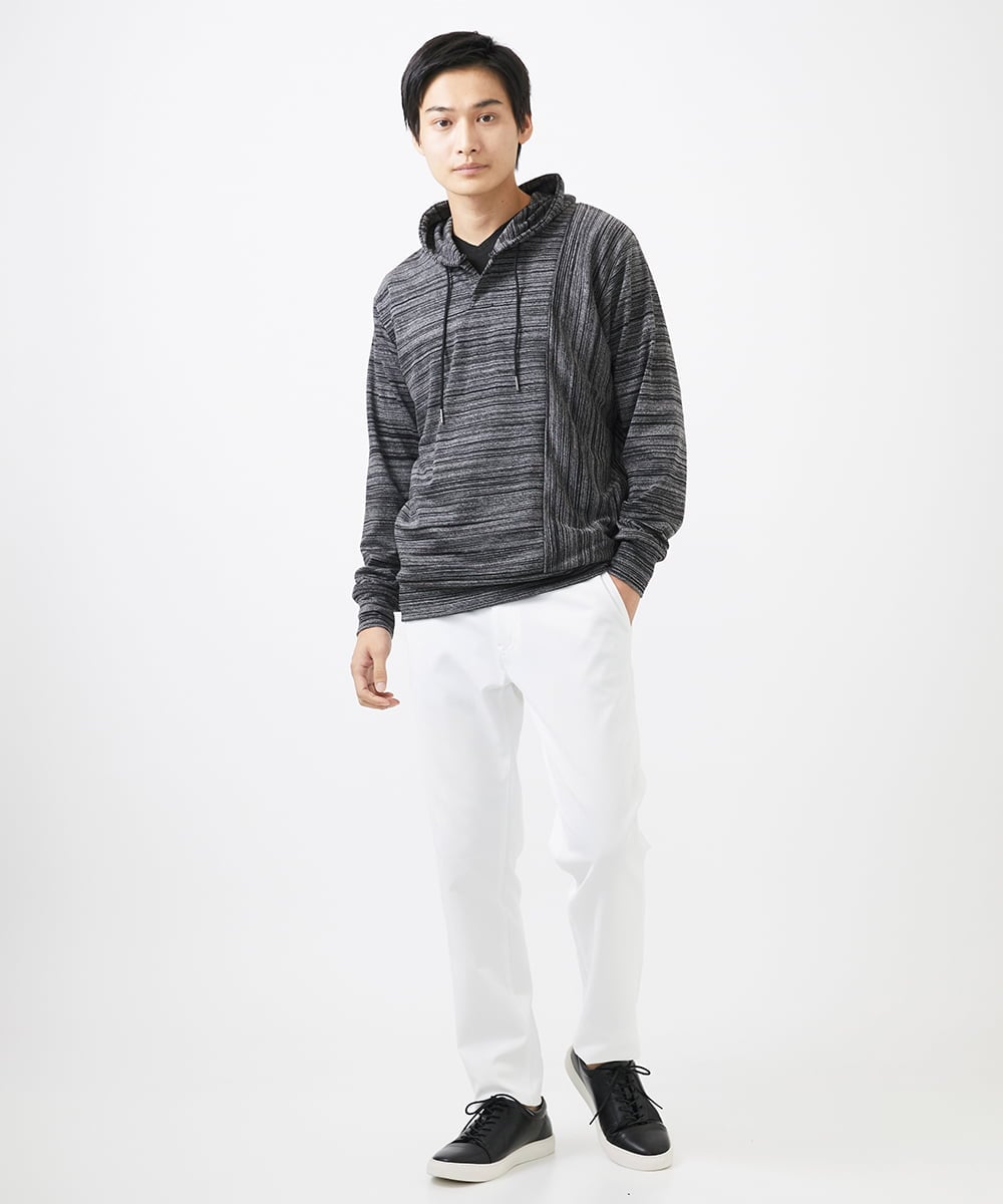 MKLGA56140 MK MICHEL KLEIN HOMME(MKミッシェルクランオム) 【残りわずか/秋春着用可能】RE;NAPES® ピケストレッチパンツ ブルー