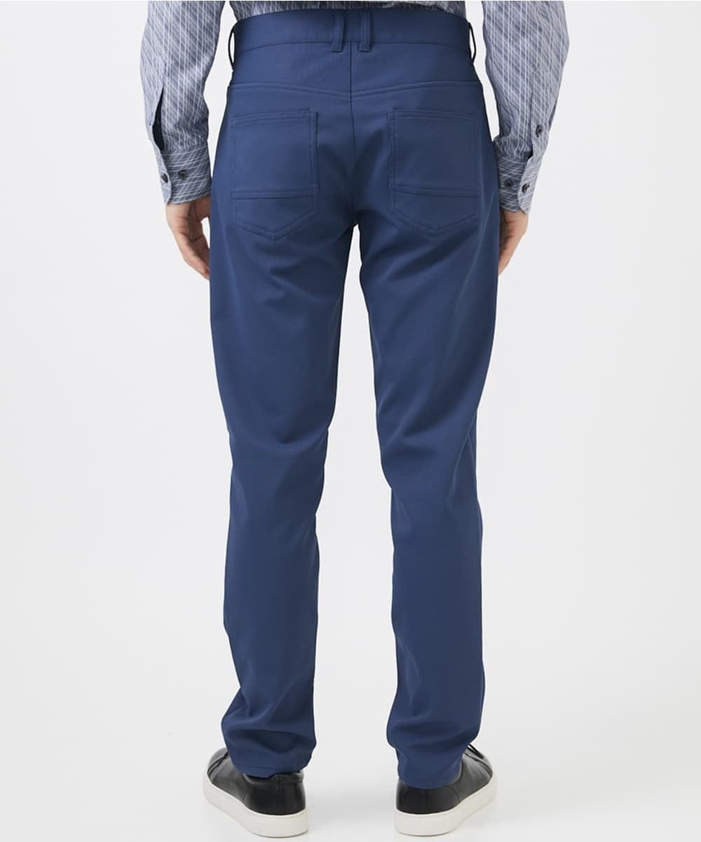 MKLGA56140 MK MICHEL KLEIN HOMME(MKミッシェルクランオム) 【残りわずか/秋春着用可能】RE;NAPES® ピケストレッチパンツ ブルー