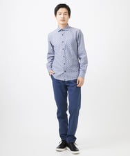 MKLGA56140 MK MICHEL KLEIN HOMME(MKミッシェルクランオム) 【残りわずか/秋春着用可能】RE;NAPES® ピケストレッチパンツ ブルー