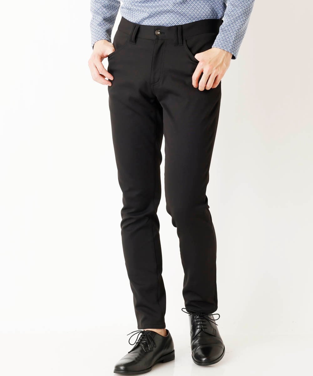 MKLGA56140 MK MICHEL KLEIN HOMME(MKミッシェルクランオム) 【残りわずか/秋春着用可能】RE;NAPES® ピケストレッチパンツ ブラック