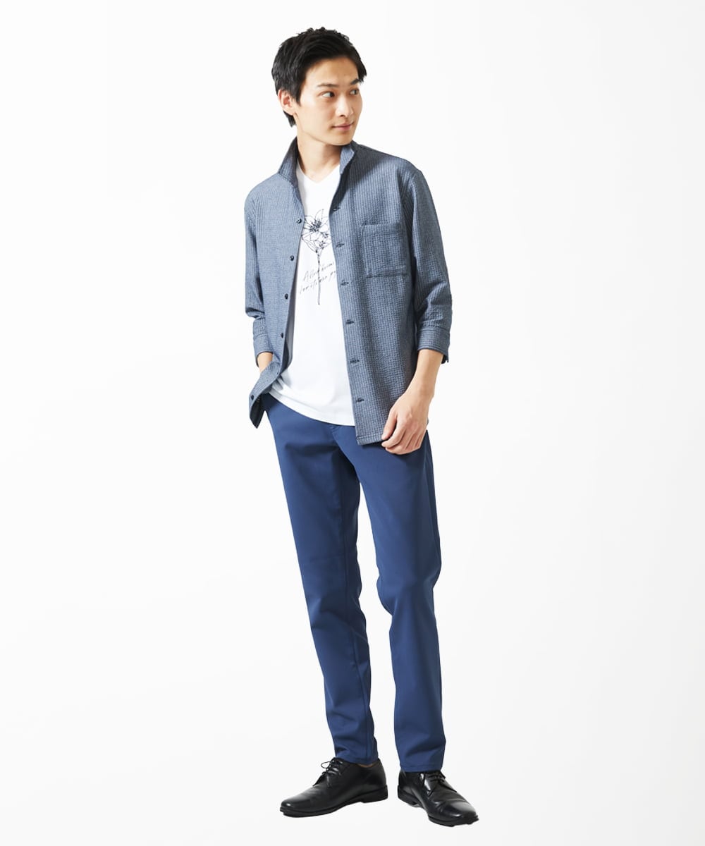 MKLGA67150 MK MICHEL KLEIN HOMME(MKミッシェルクランオム) 【撥水機能】 RENAPEストレッチパンツ ネイビー