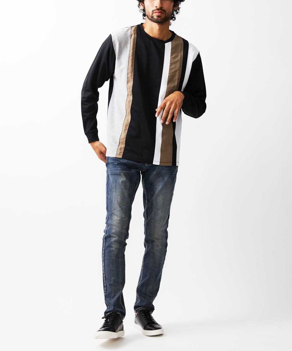 MKLGC12130 MK MICHEL KLEIN HOMME(MKミッシェルクランオム) 【ストレッチ】ベーシックデニムパンツ ネイビー
