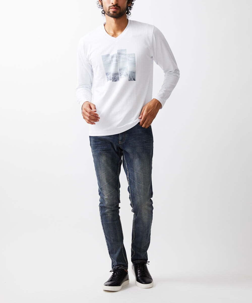 MKLGC12130 MK MICHEL KLEIN HOMME(MKミッシェルクランオム) 【ストレッチ】ベーシックデニムパンツ ネイビー