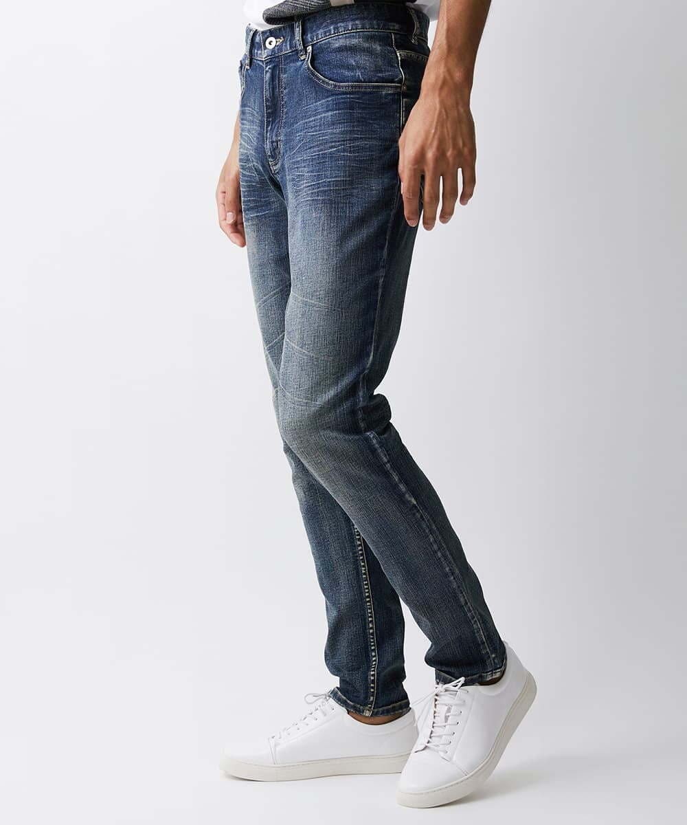 MKLGC12130 MK MICHEL KLEIN HOMME(MKミッシェルクランオム) 【ストレッチ】ベーシックデニムパンツ ネイビー