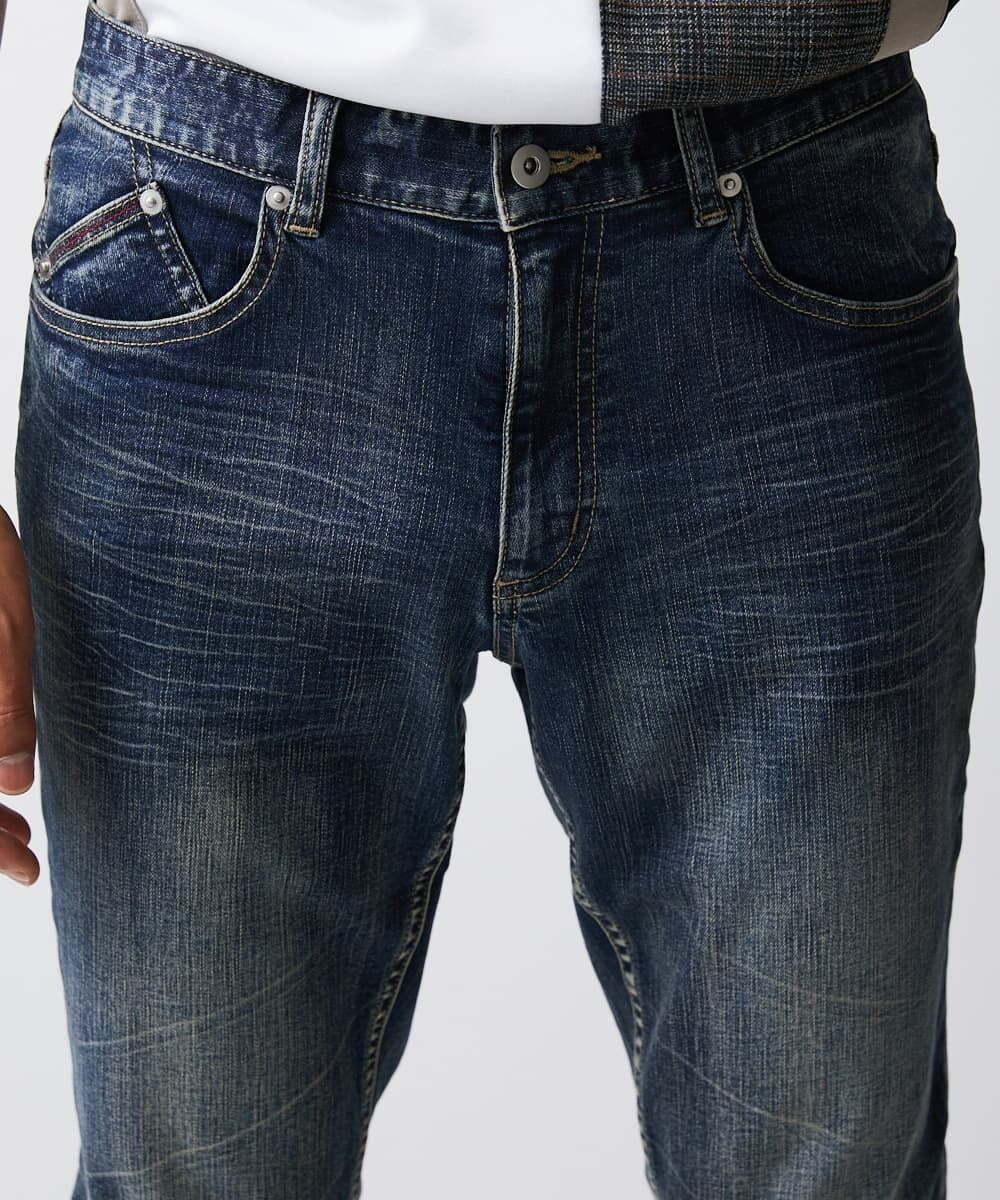 MKLGC12130 MK MICHEL KLEIN HOMME(MKミッシェルクランオム) 【ストレッチ】ベーシックデニムパンツ ネイビー