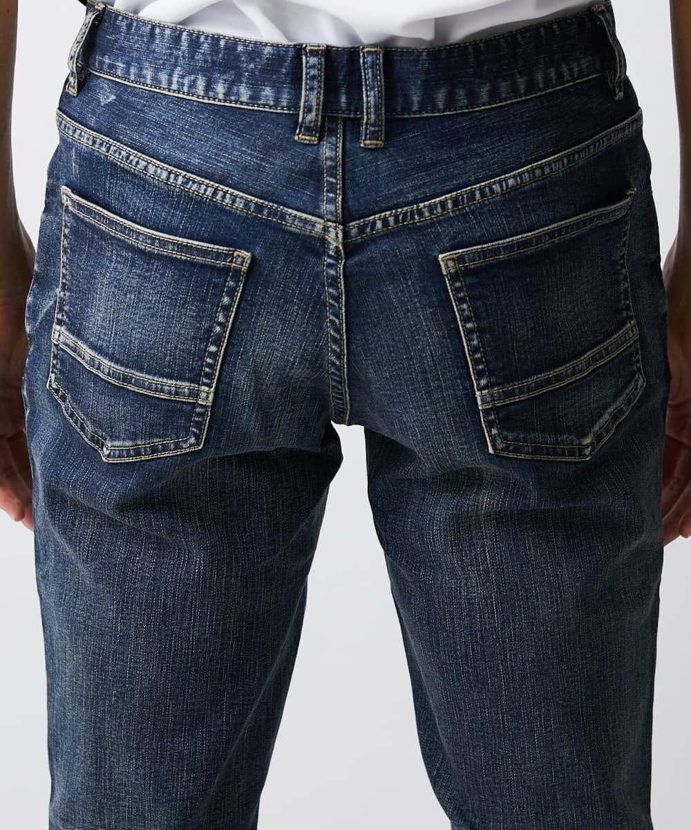 MKLGC12130 MK MICHEL KLEIN HOMME(MKミッシェルクランオム) 【ストレッチ】ベーシックデニムパンツ ネイビー