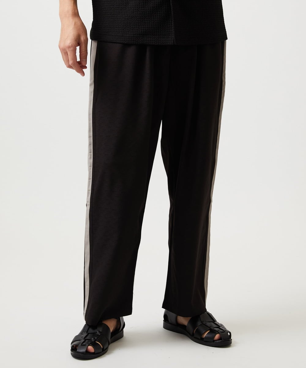 MKLGC84090 MK MICHEL KLEIN HOMME(MKミッシェルクランオム) サイドラインスラックス ブラック