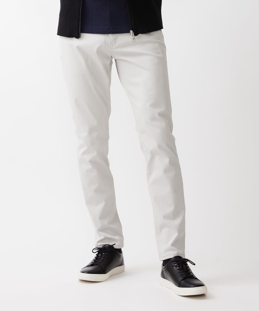 MKLGX04090 MK MICHEL KLEIN HOMME(MKミッシェルクランオム) 【全5サイズ展開】ベーシックストレッチパンツ アイボリー(80)