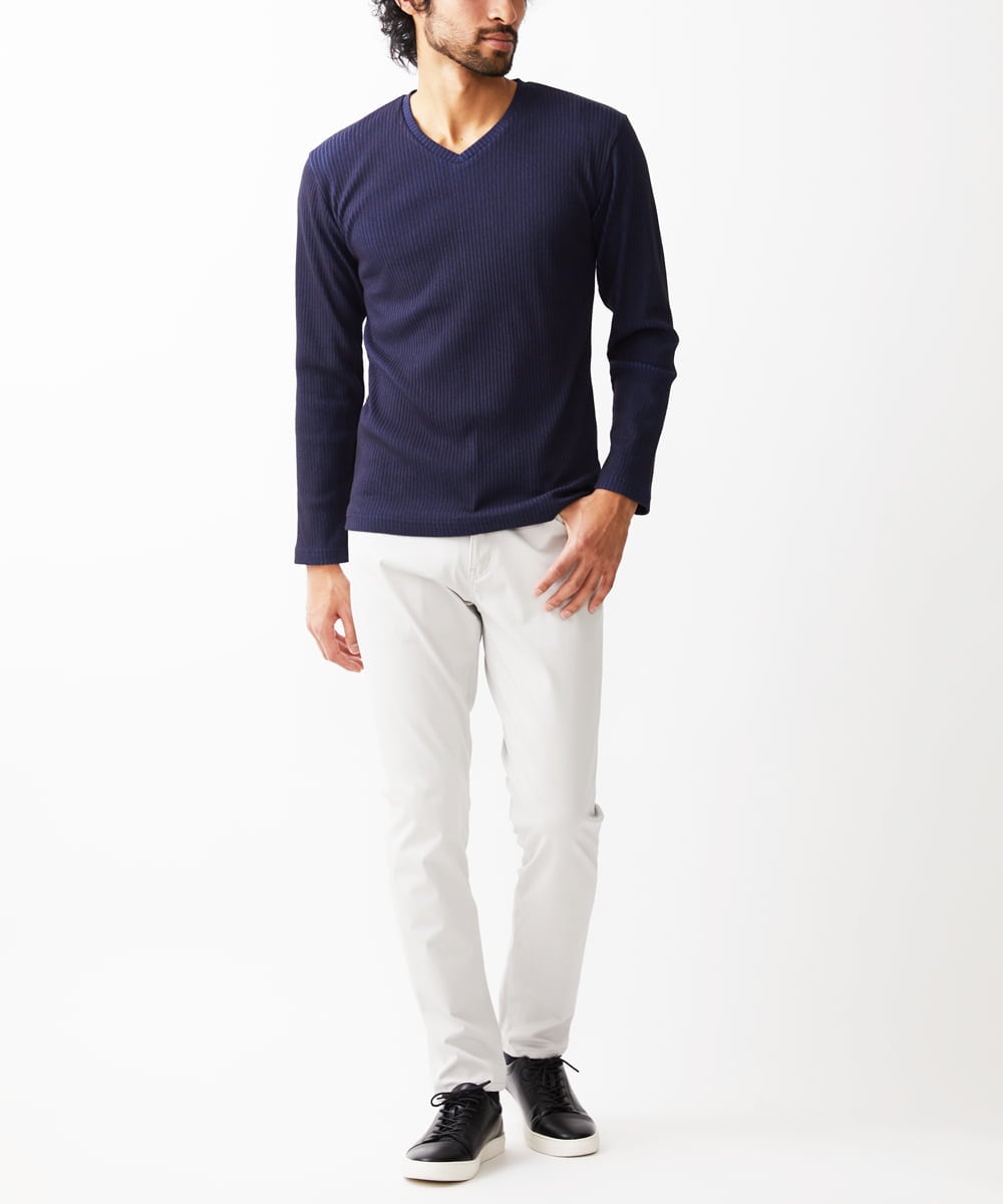 MKLGX04090 MK MICHEL KLEIN HOMME(MKミッシェルクランオム) 【全5サイズ展開】ベーシックストレッチパンツ アイボリー(80)