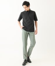 MKLHC01090 MK MICHEL KLEIN HOMME(MKミッシェルクランオム) 【洗える / ストレッチ素材】サッカーストライプパンツ カーキ