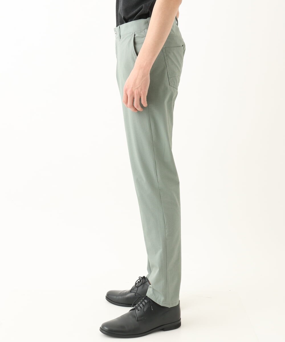 MKLHC01090 MK MICHEL KLEIN HOMME(MKミッシェルクランオム) 【洗える / ストレッチ素材】サッカーストライプパンツ カーキ