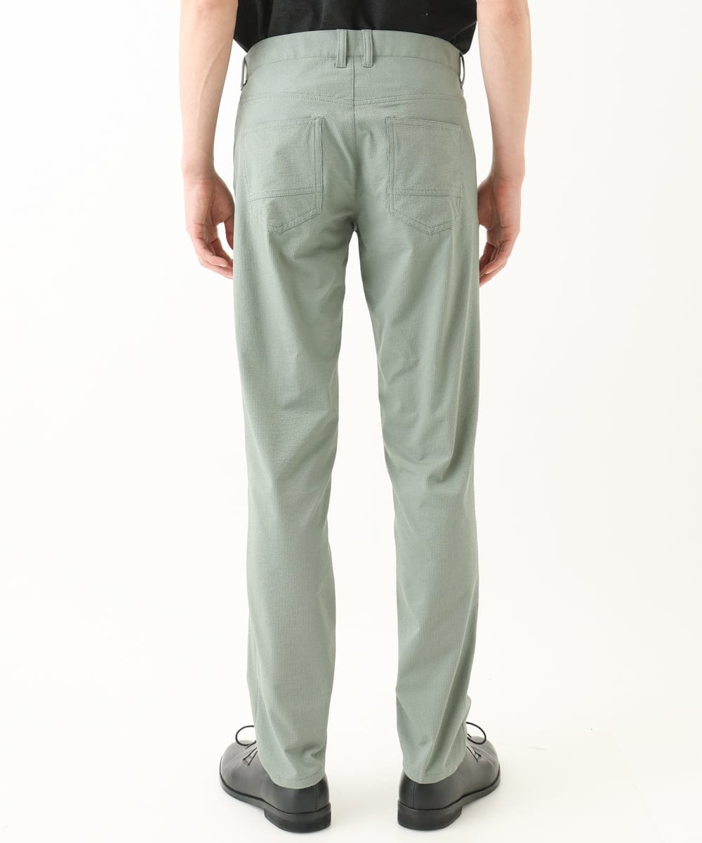 MKLHC01090 MK MICHEL KLEIN HOMME(MKミッシェルクランオム) 【洗える / ストレッチ素材】サッカーストライプパンツ カーキ