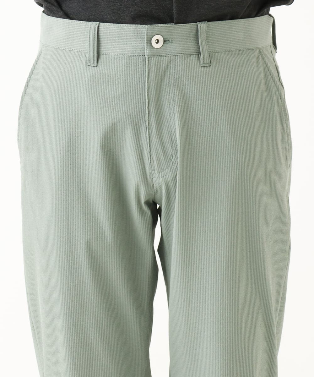 MKLHC01090 MK MICHEL KLEIN HOMME(MKミッシェルクランオム) 【洗える / ストレッチ素材】サッカーストライプパンツ カーキ