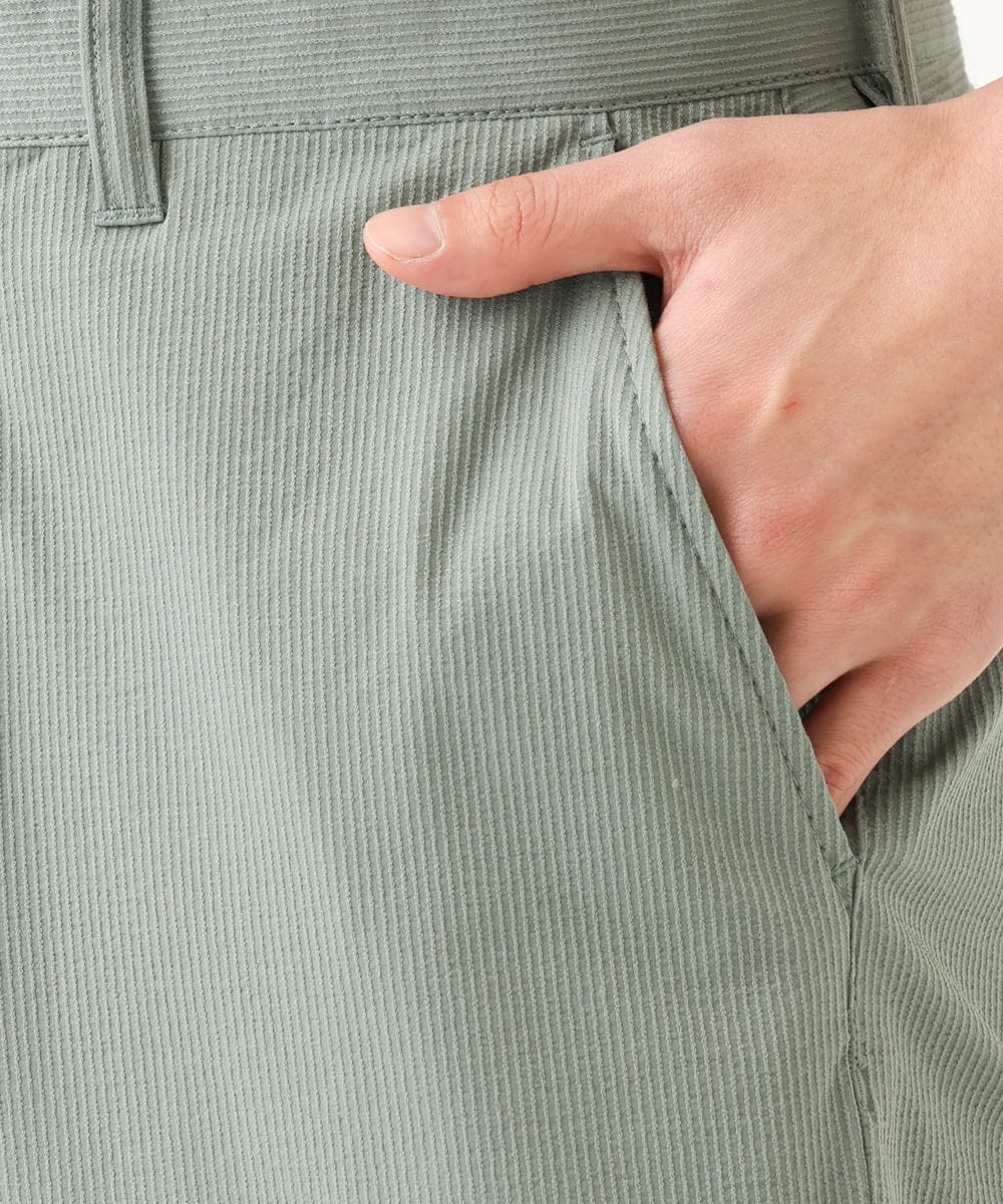 MKLHC01090 MK MICHEL KLEIN HOMME(MKミッシェルクランオム) 【洗える / ストレッチ素材】サッカーストライプパンツ カーキ