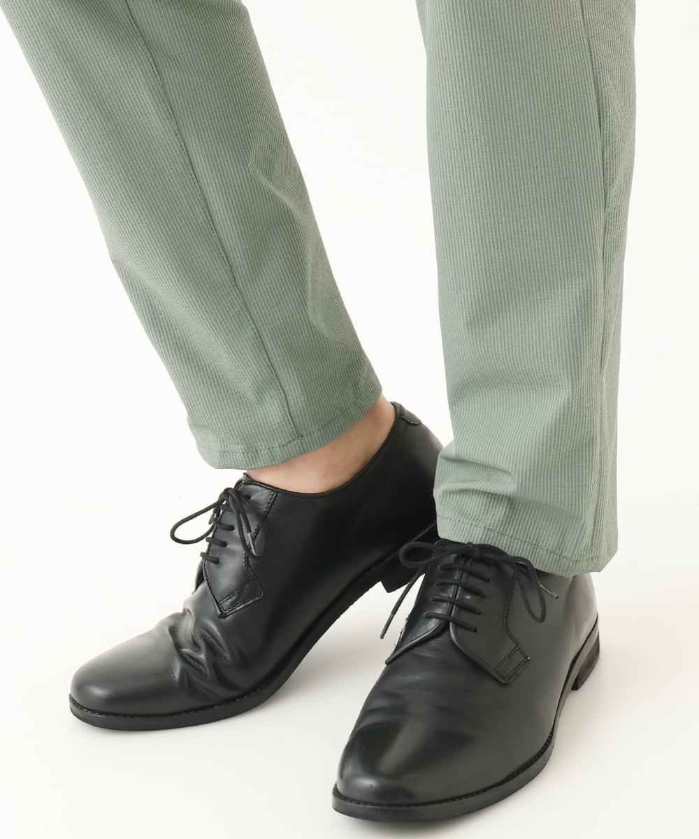 MKLHC01090 MK MICHEL KLEIN HOMME(MKミッシェルクランオム) 【洗える / ストレッチ素材】サッカーストライプパンツ カーキ