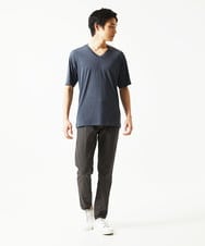 MKLHC01090 MK MICHEL KLEIN HOMME(MKミッシェルクランオム) 【洗える / ストレッチ素材】サッカーストライプパンツ ダークグレー