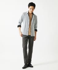 MKLHC01090 MK MICHEL KLEIN HOMME(MKミッシェルクランオム) 【洗える / ストレッチ素材】サッカーストライプパンツ ダークグレー