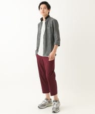 MKLHC08090 MK MICHEL KLEIN HOMME(MKミッシェルクランオム) 【洗える / クロップド丈】サッカーストライプ パンツ パープル