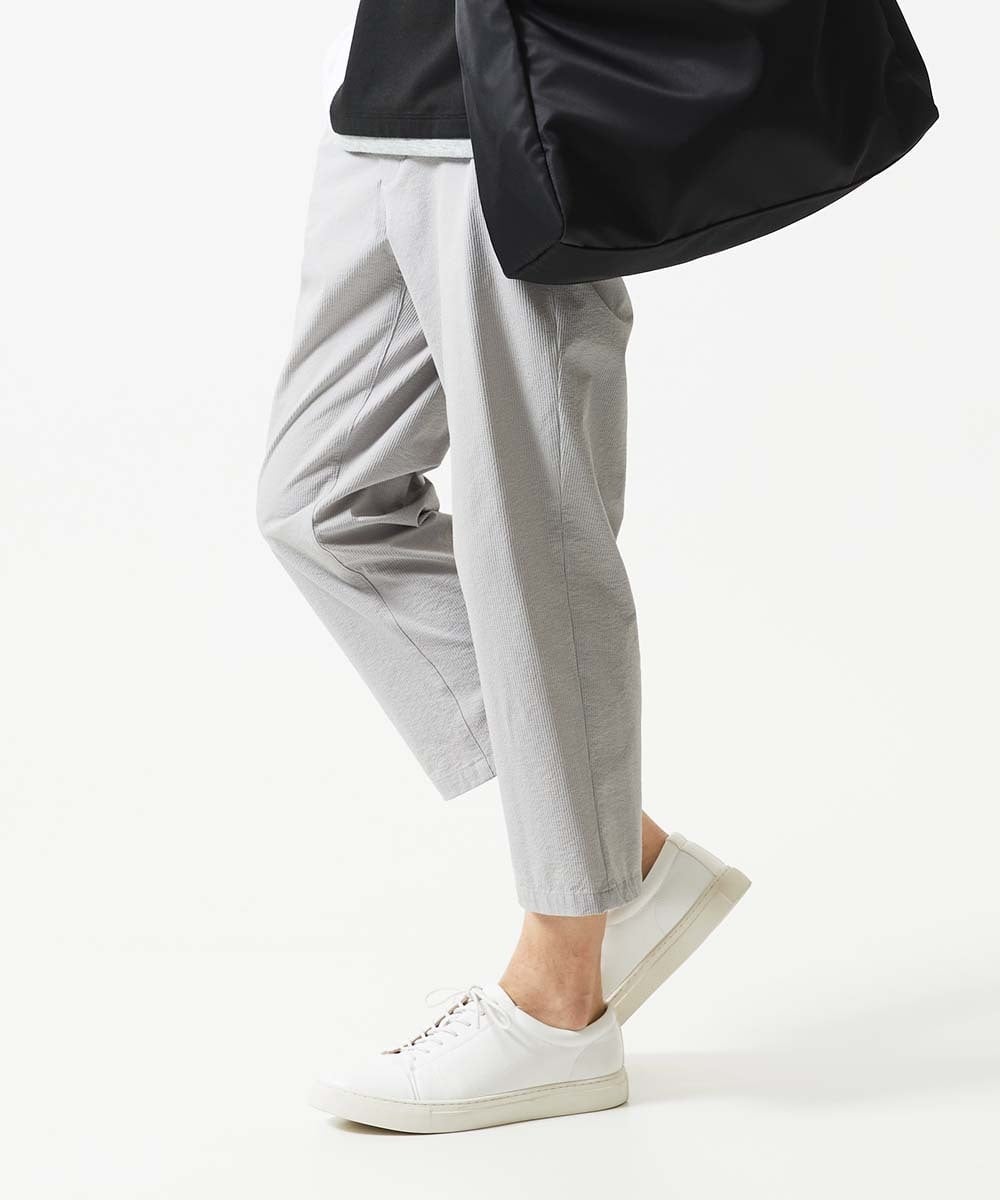 MKLHC08090 MK MICHEL KLEIN HOMME(MKミッシェルクランオム) 【洗える / クロップド丈】サッカーストライプ パンツ グレー