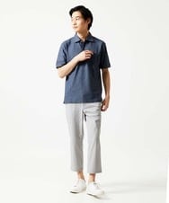 MKLHC08090 MK MICHEL KLEIN HOMME(MKミッシェルクランオム) 【洗える / クロップド丈】サッカーストライプ パンツ グレー