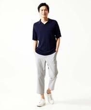 MKLHC08090 MK MICHEL KLEIN HOMME(MKミッシェルクランオム) 【洗える / クロップド丈】サッカーストライプ パンツ グレー