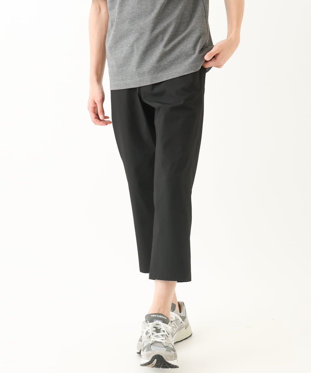 MKLHC08090 MK MICHEL KLEIN HOMME(MKミッシェルクランオム) 【洗える / クロップド丈】サッカーストライプ パンツ ブラック